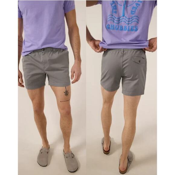 Chubbies The Silver Linings Stretch Twill Weekender Short 7" Gray Men's Size XL - Picture 1 of 9
